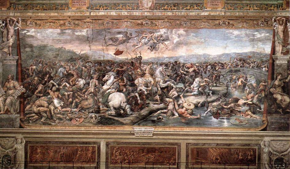 RAFFAELLO-Stanze Vaticane - The Battle at Pons Milvius